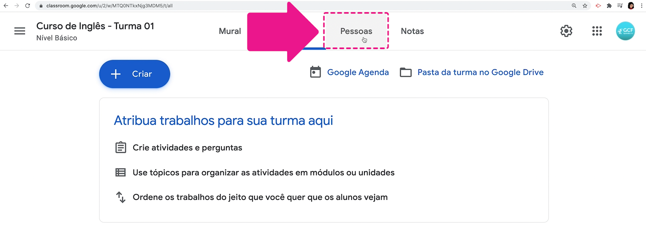 Como adicionar pessoas a sua turma do google sala de aula - imagem1